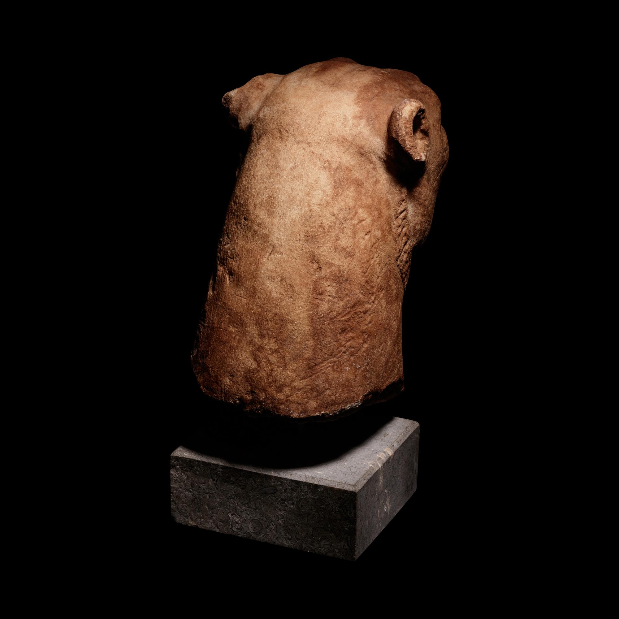A Greek Marble Panther Head