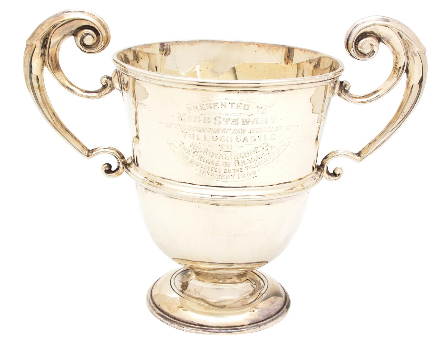 An English Silver Loving Cup, George Nathan & Ridley Hayes, Chester, 1906, monogrammed