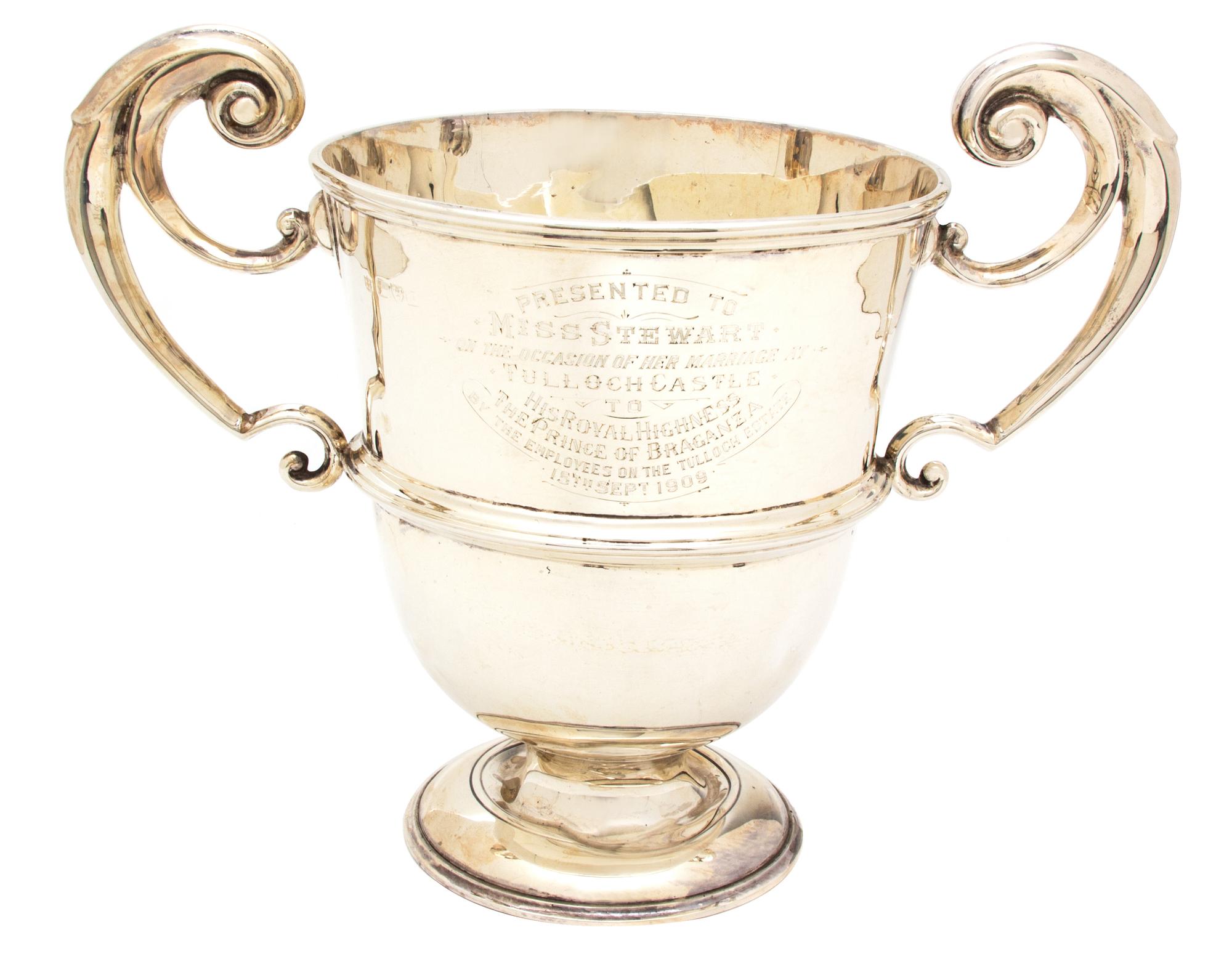 An English Silver Loving Cup, George Nathan & Ridley Hayes, Chester, 1906, monogrammed