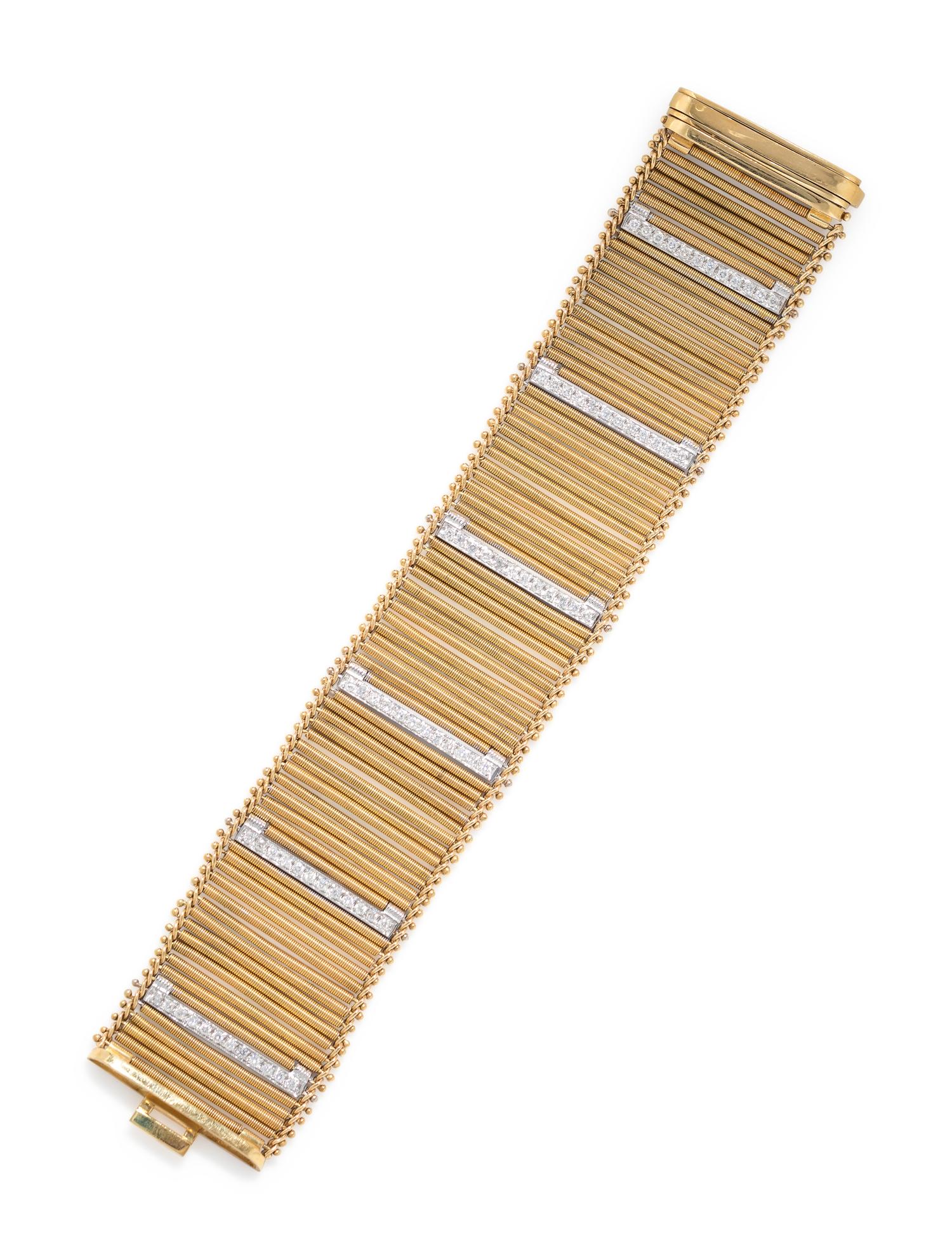 YELLOW GOLD AND DIAMOND BRACELET