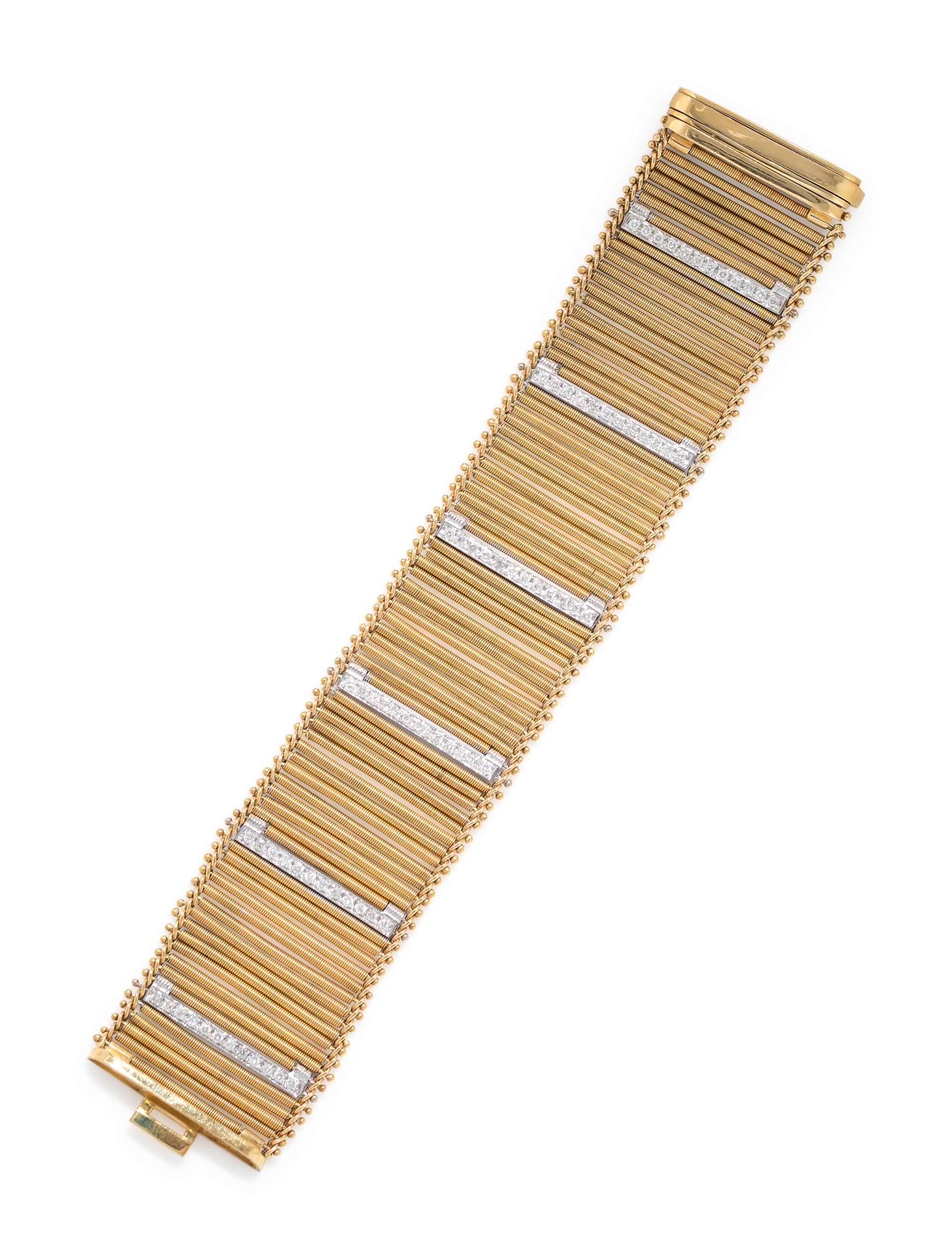 YELLOW GOLD AND DIAMOND BRACELET