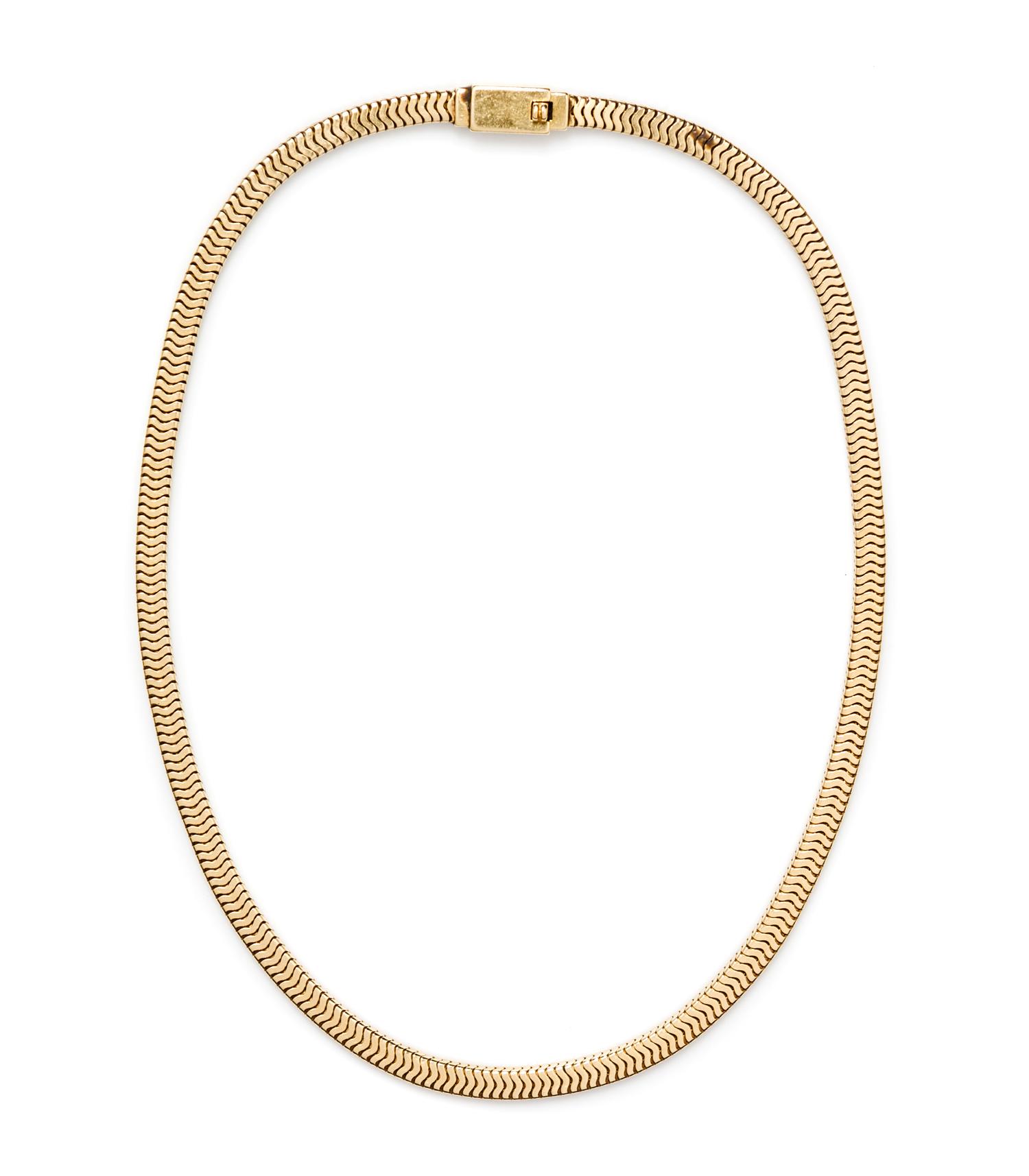 A 14 Karat Yellow Gold Square Snake Chain Necklace, Forstner. 23.00 dwts.