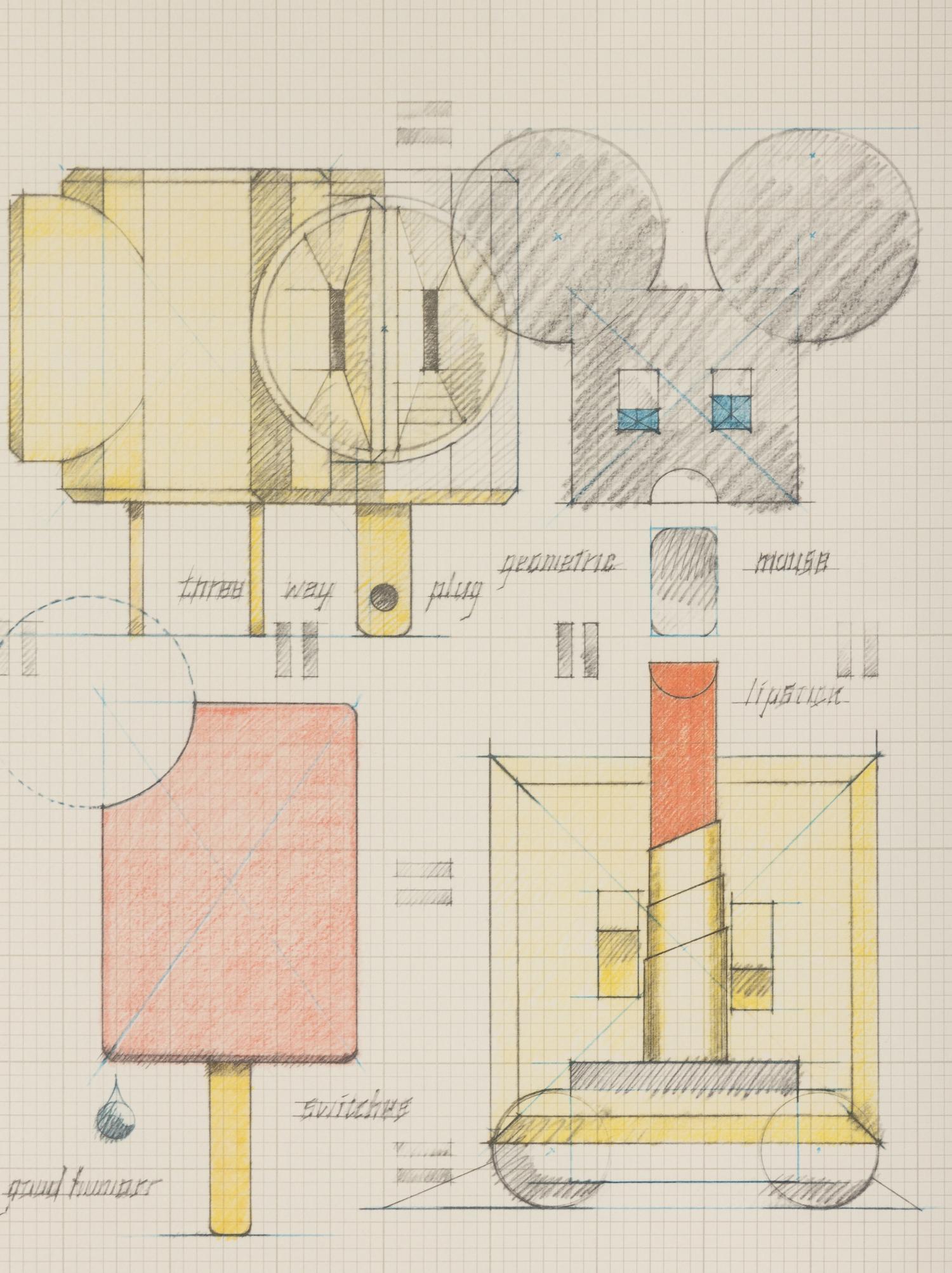 System of Iconography--Plug, Mouse, Good Humor, Lipstick, Switches , 1970