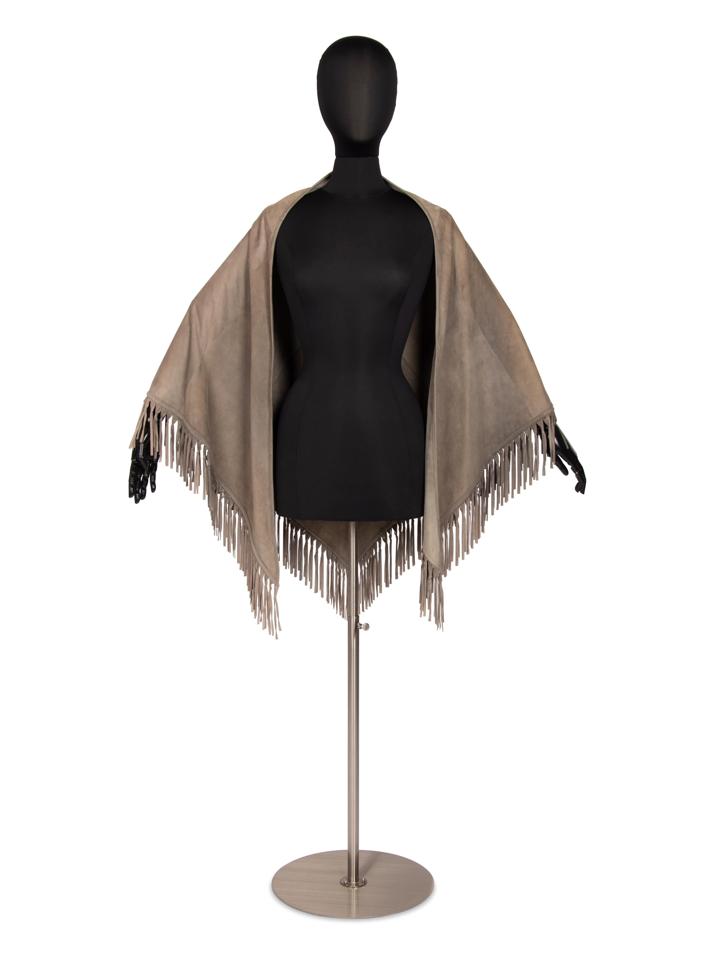 Loro Piana Grey Suede Shawl