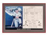 A Mickey Mantle Signed Autograph Statistics Display (Beckett Authentication Services Letter),