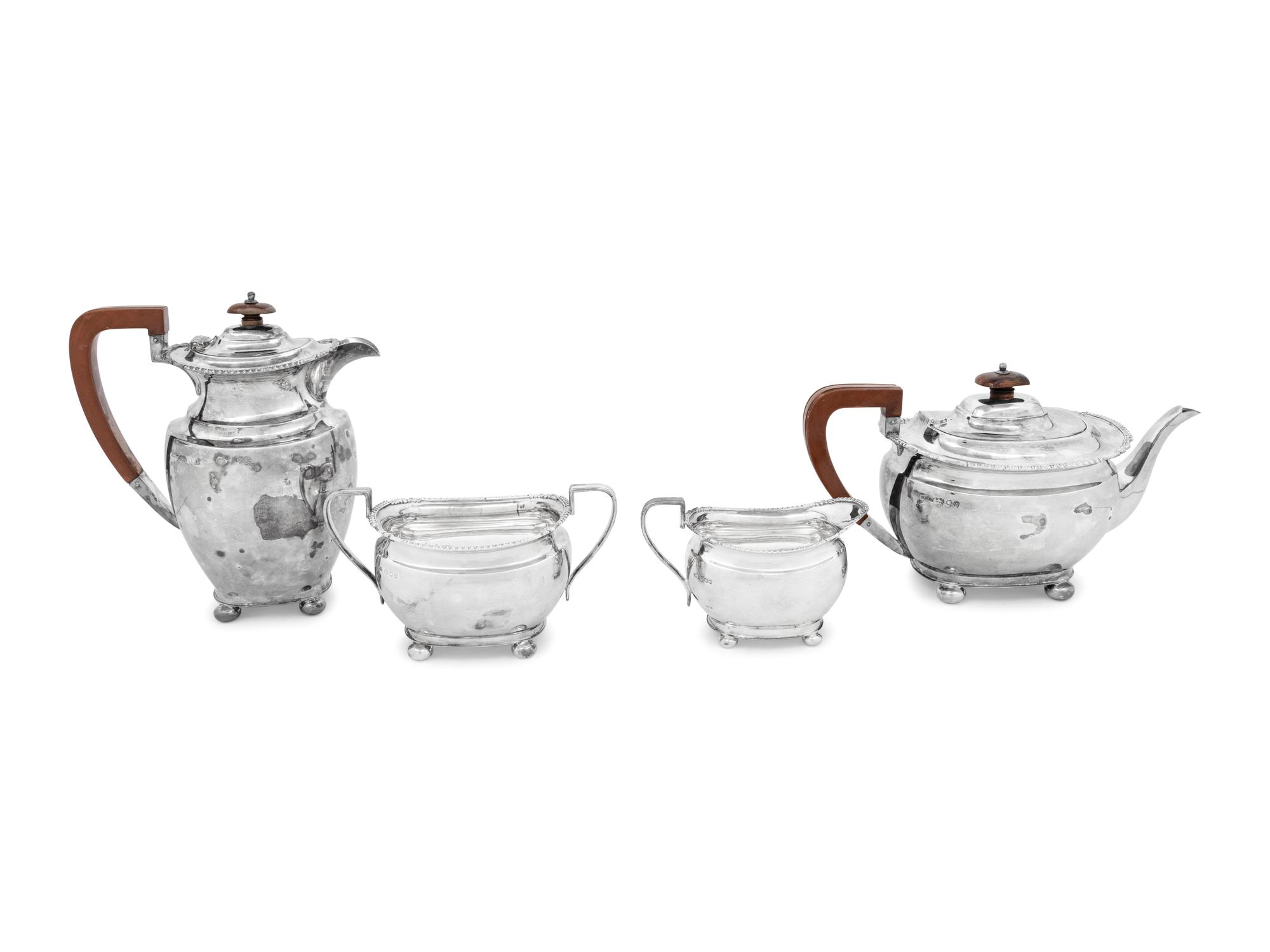 An Asprey and Co. Silver Four-Piece Tea and Coffee Service