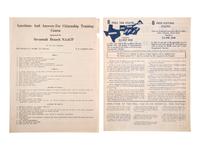 [AFRICAN AMERICANA]. "Questions and Answers For Citizenship Training Course Sponsored by Savannah Branch NAACP." [Savannah, GA], n.d. [ca ?].