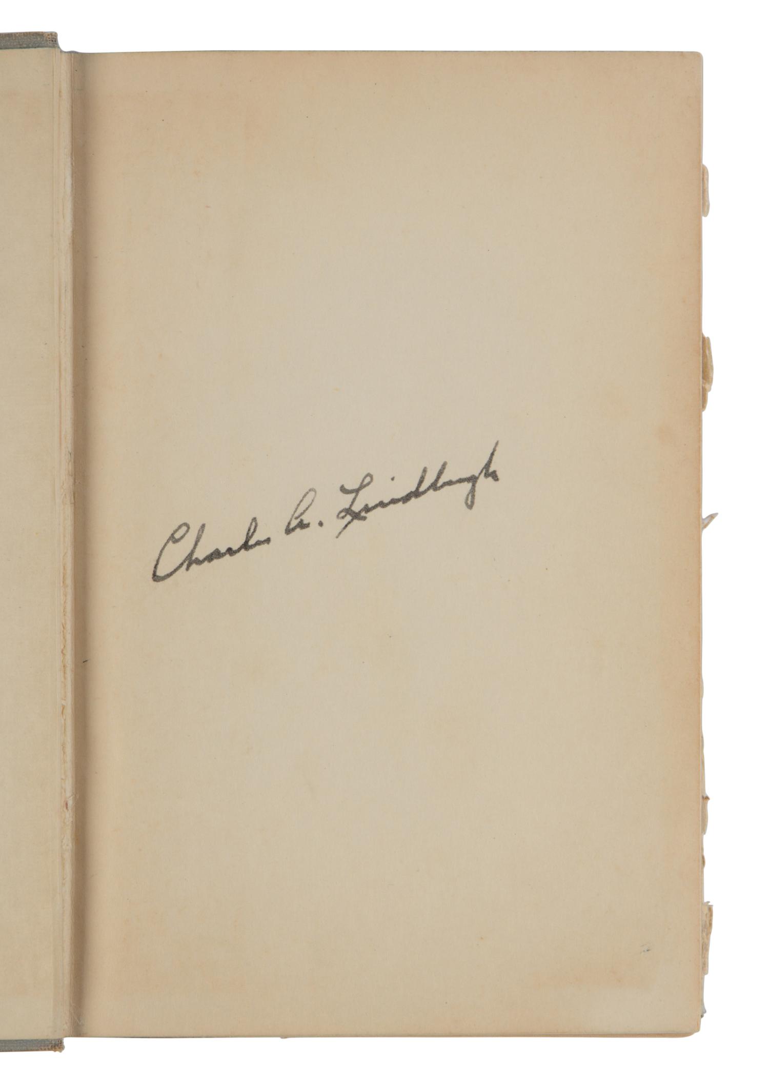 LINDBERGH, Charles. (1902-1974). "We" . New York: Grosset & Dunlap, 1928.