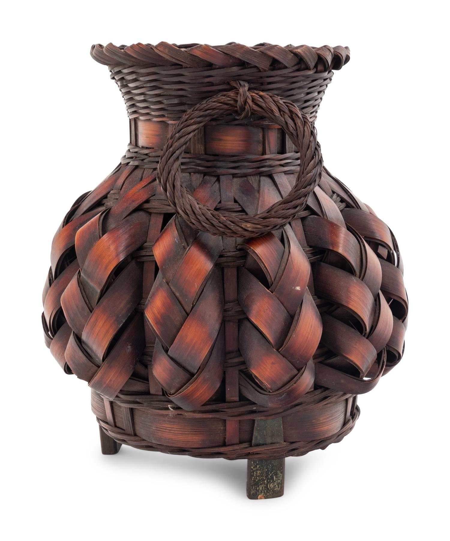 A Bamboo Flowering Basket