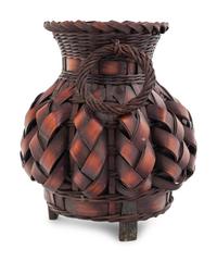 A Bamboo Flowering Basket