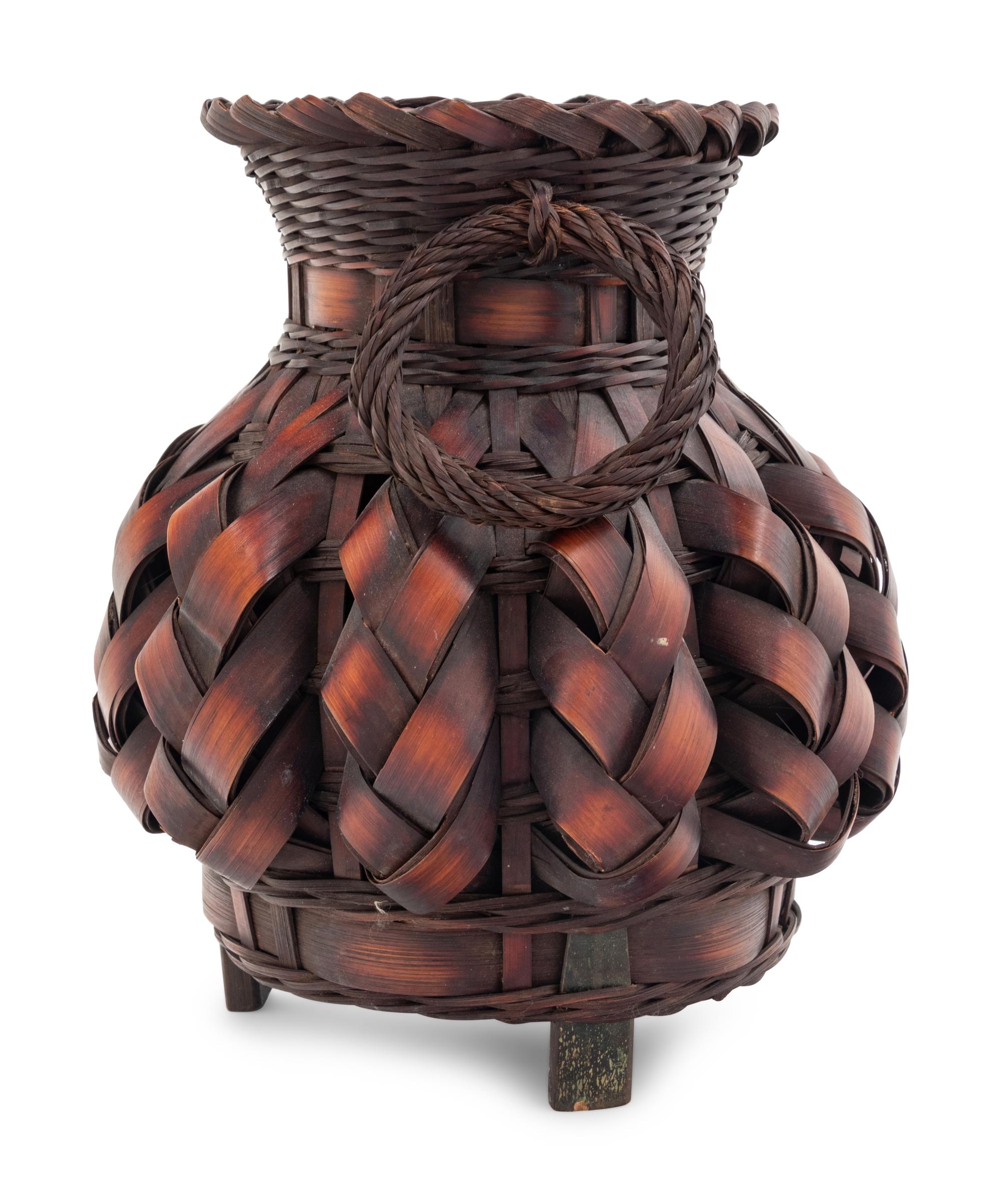 A Bamboo Flowering Basket