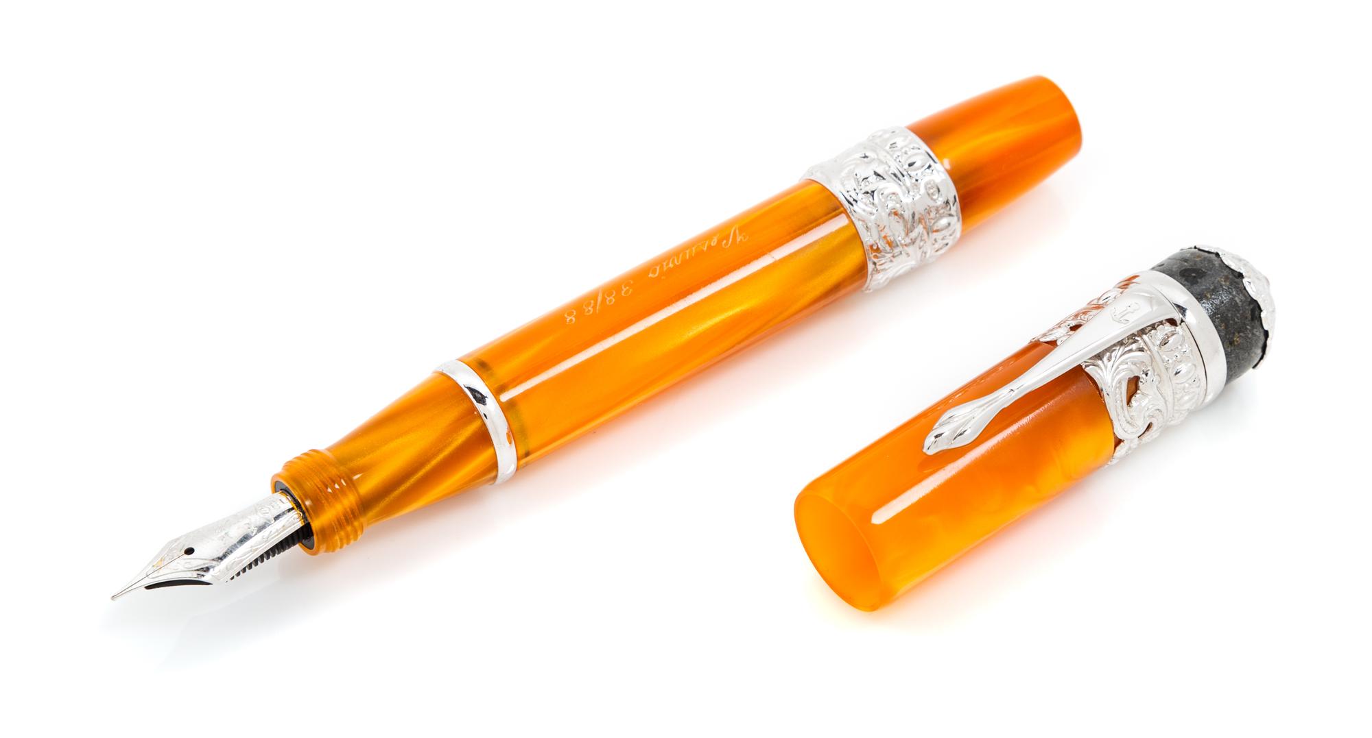 An Ancora Vesuvio Limited Edition Fountain Pen and Ink Well Set