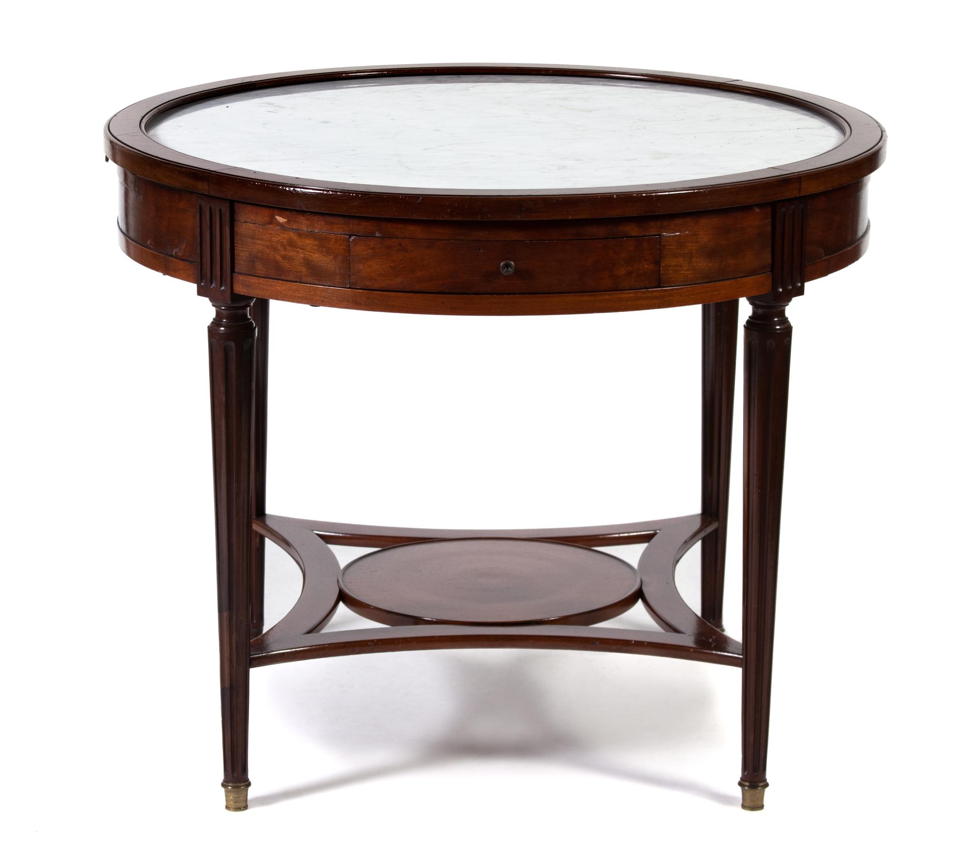 A Louis XVI Style Mahogany Large Bouillotte Table