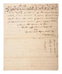 [JACKSON, ANDREW (1767-1845)]. Manuscript copy letter to Andrew Jackson from Virgil Maxcy.