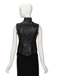 Chanel, Deep Brown Croc-Effect Gilet, F/W 2003