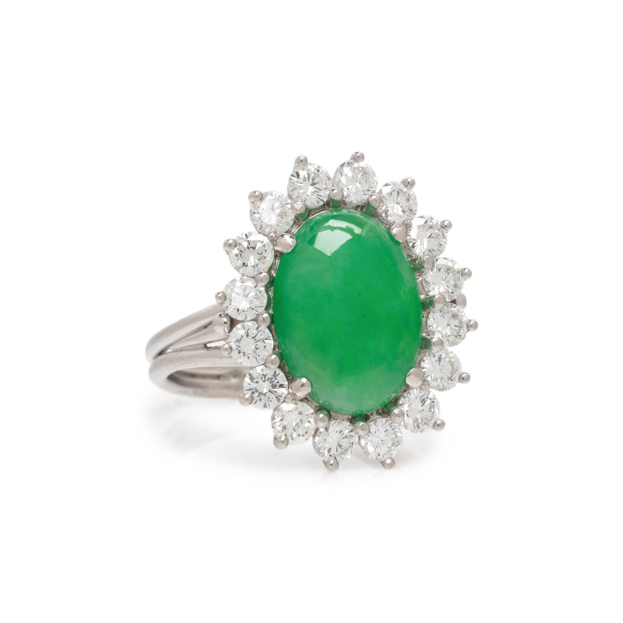 JADE AND DIAMOND RING