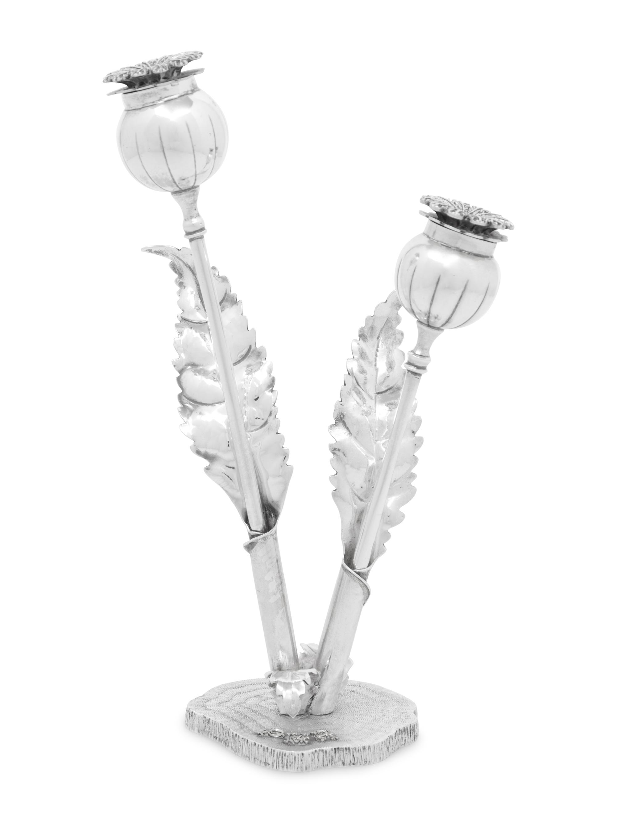 A Buccellati Silver Poppy-Form Double Caster