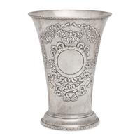 A Sterling Silver Beaker Vase