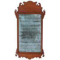 A Chippendale Style Carved Cherrywood Looking Glass