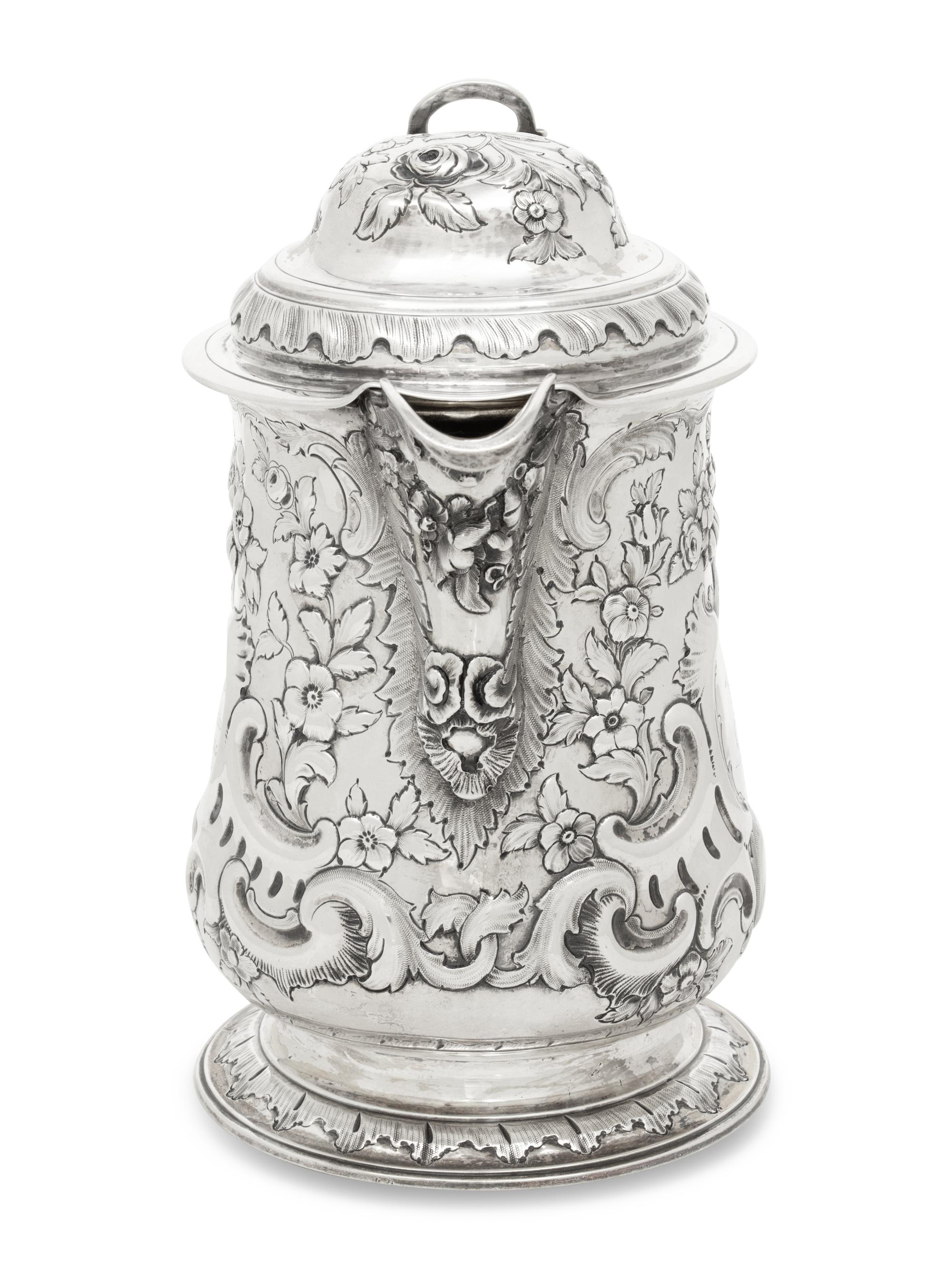 A George II Silver Covered Tankard