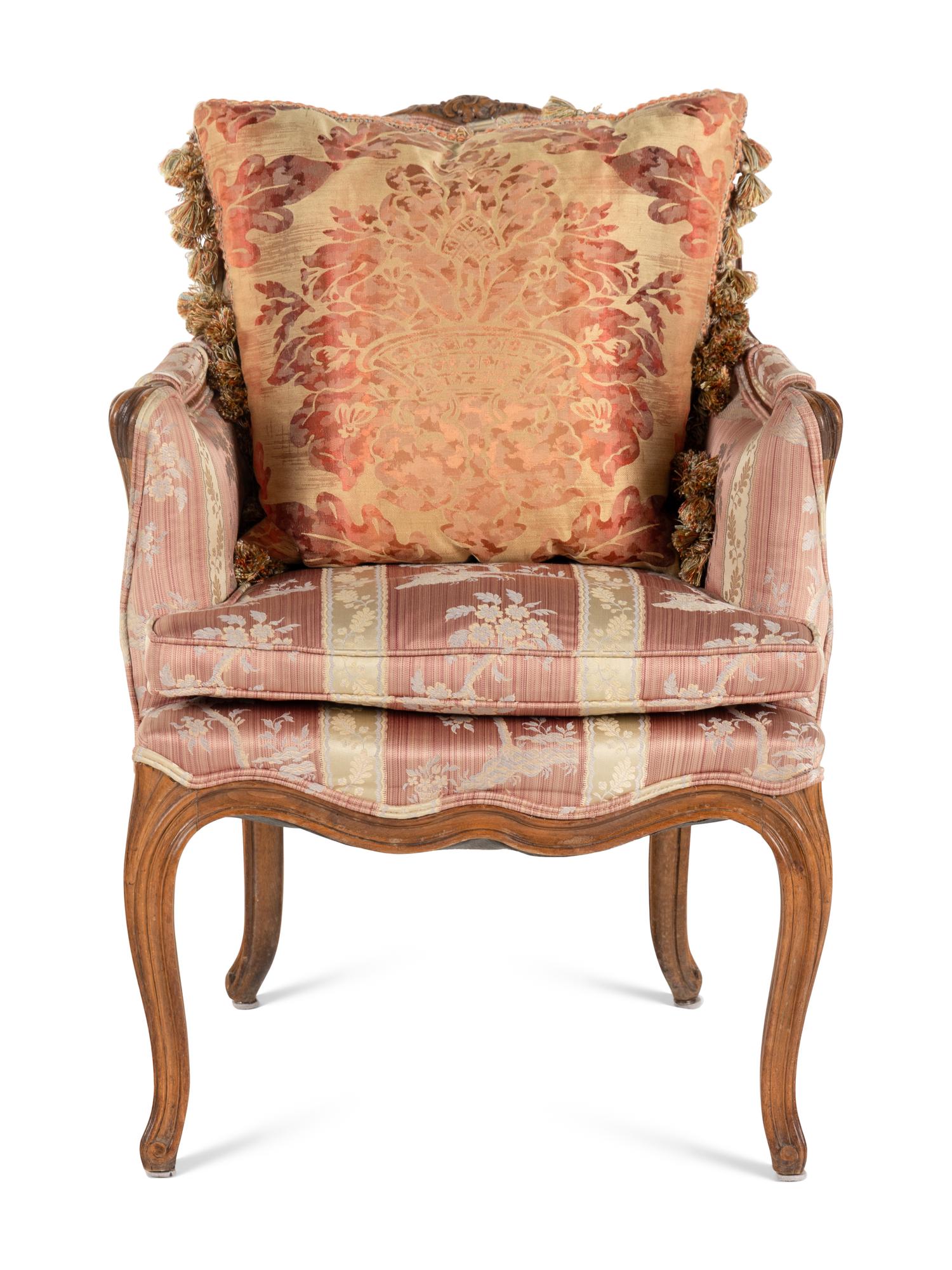 A Louis XV Style Oak Bergère
