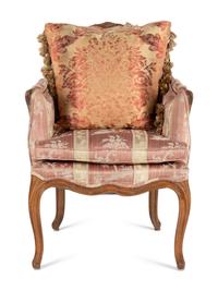 A Louis XV Style Oak Bergère