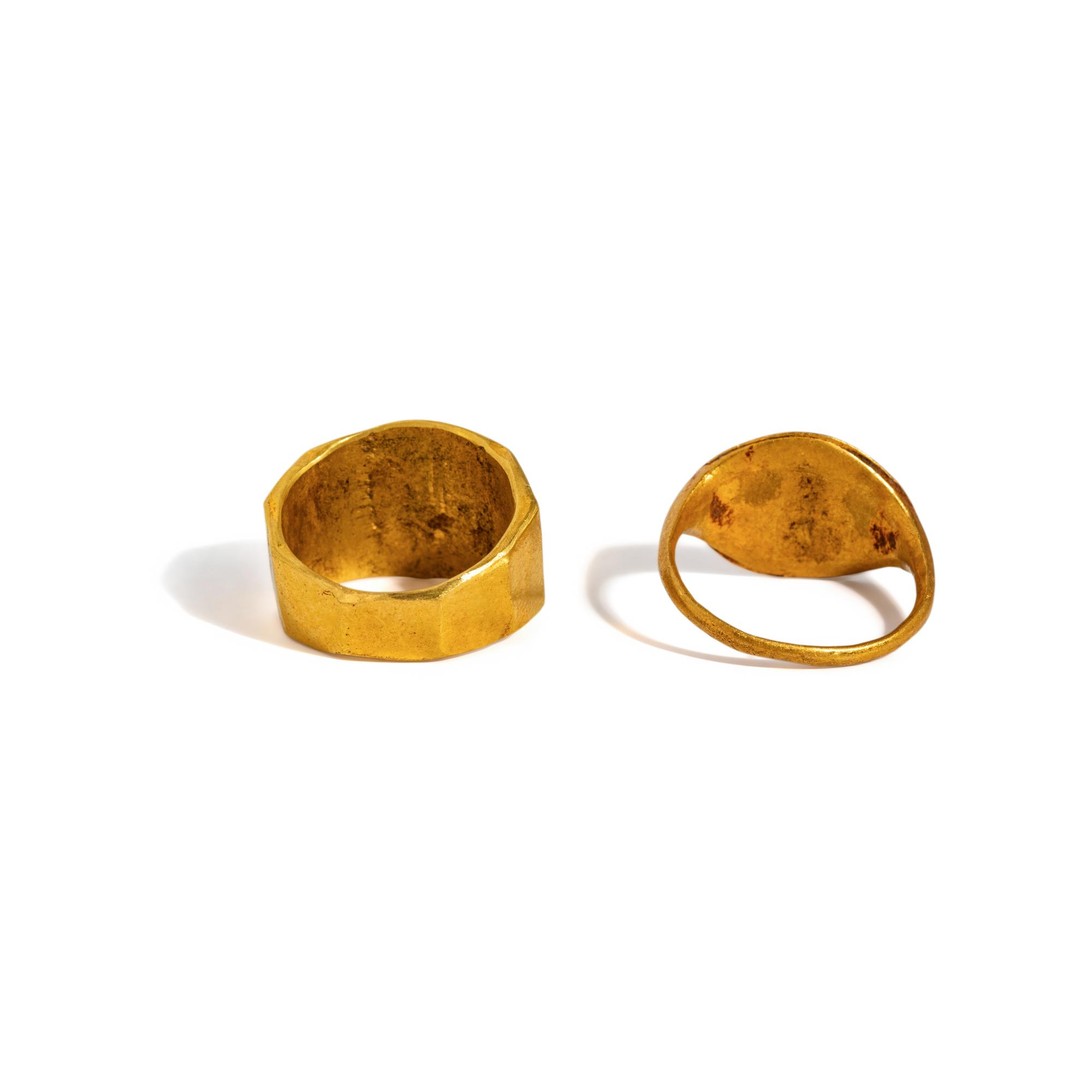 Two Greco-Roman Gold Finger Rings