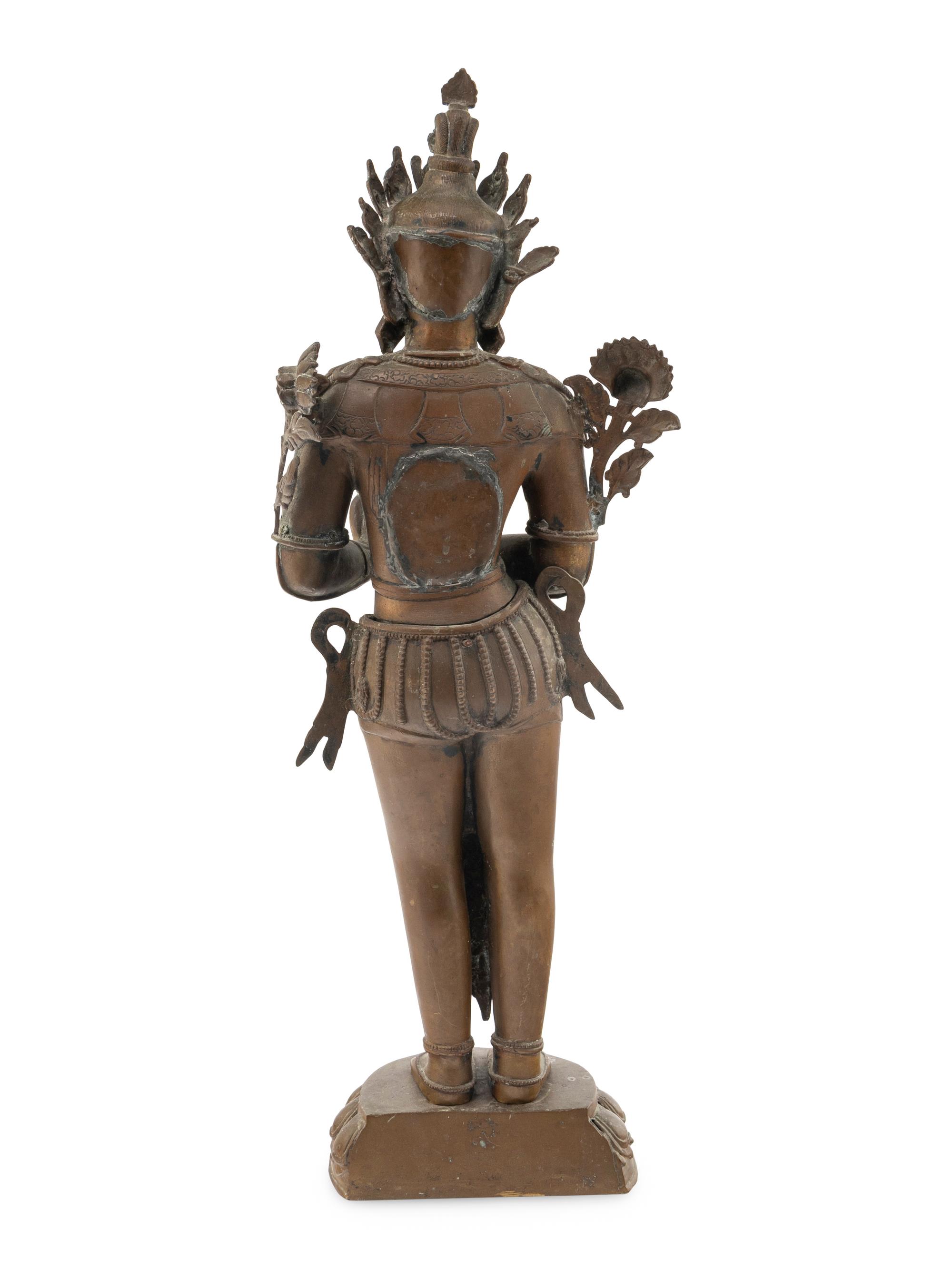 A Nepalese Bronze Figure of a Standing Bodhisattva