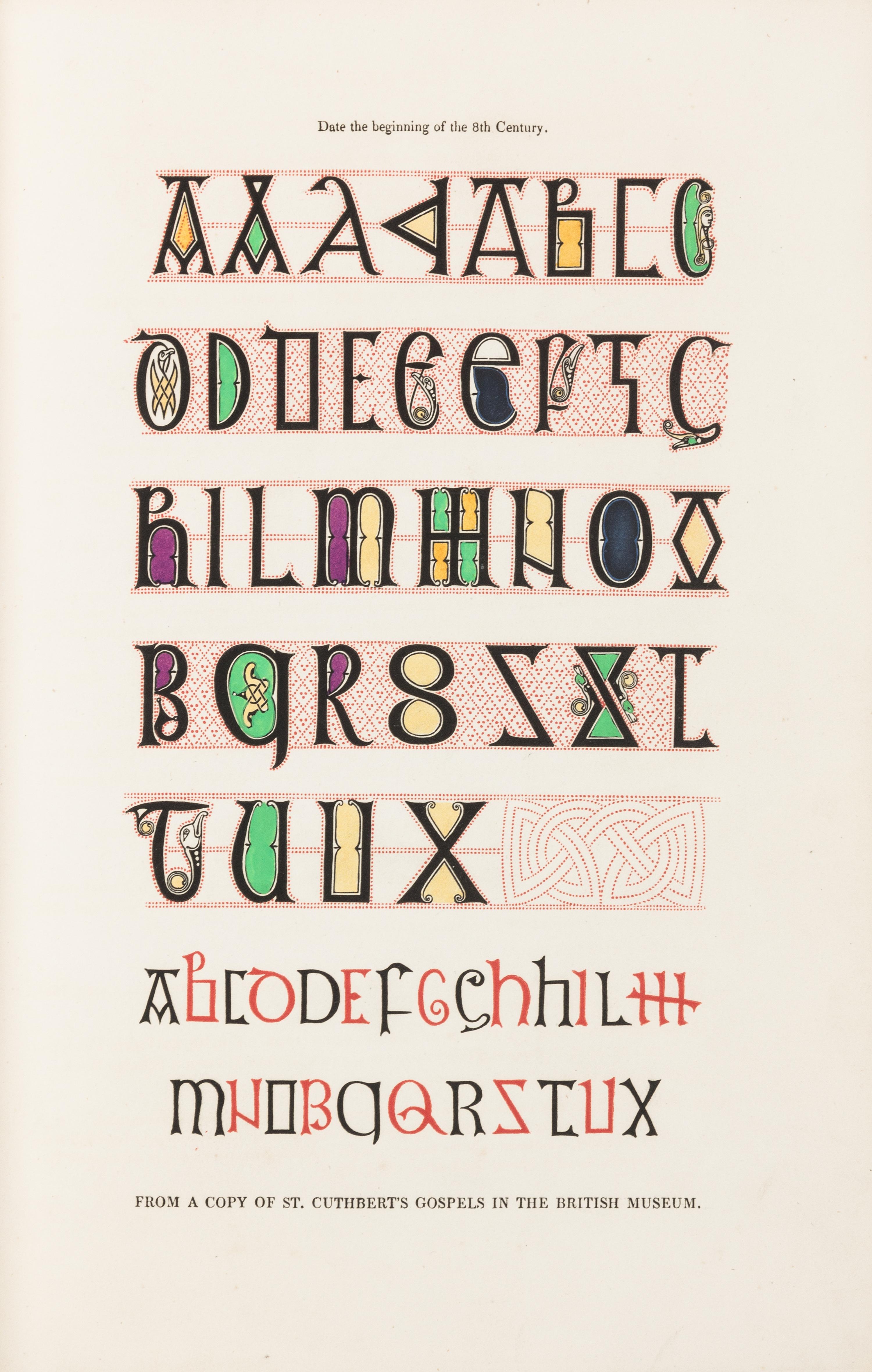 [ORNAMENT/DESIGN - MIDDLE AGES] A group of works on ornament and design in the Middle Ages. Together 4 works in 5 volumes.