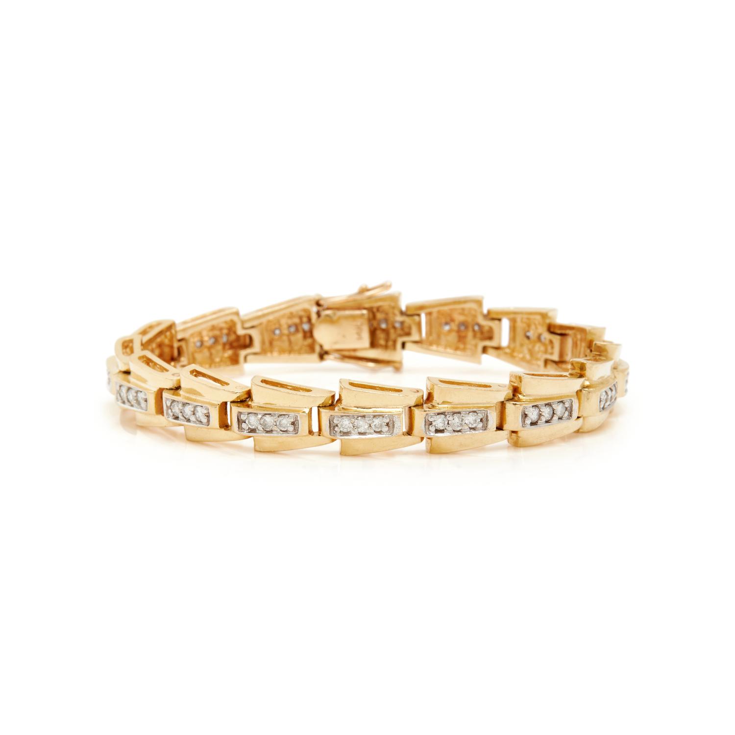 BICOLOR GOLD AND DIAMOND BRACELET