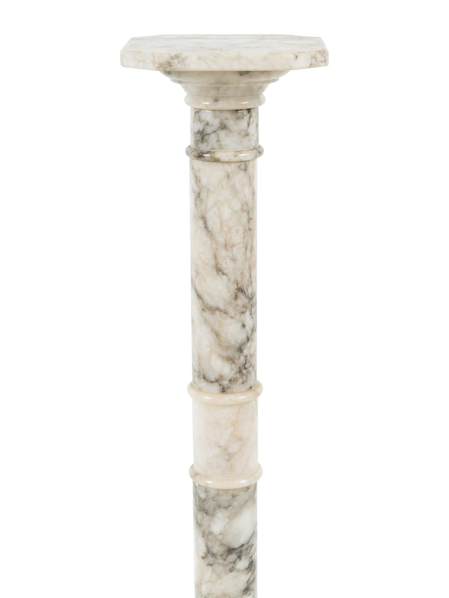 Two Continental Marble Pedestals