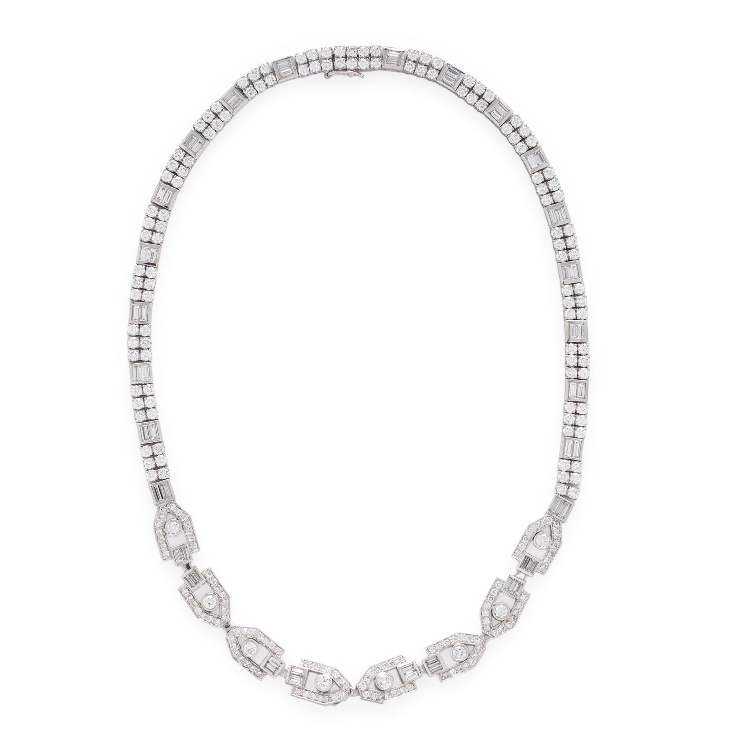 Diamond and White Gold Necklace