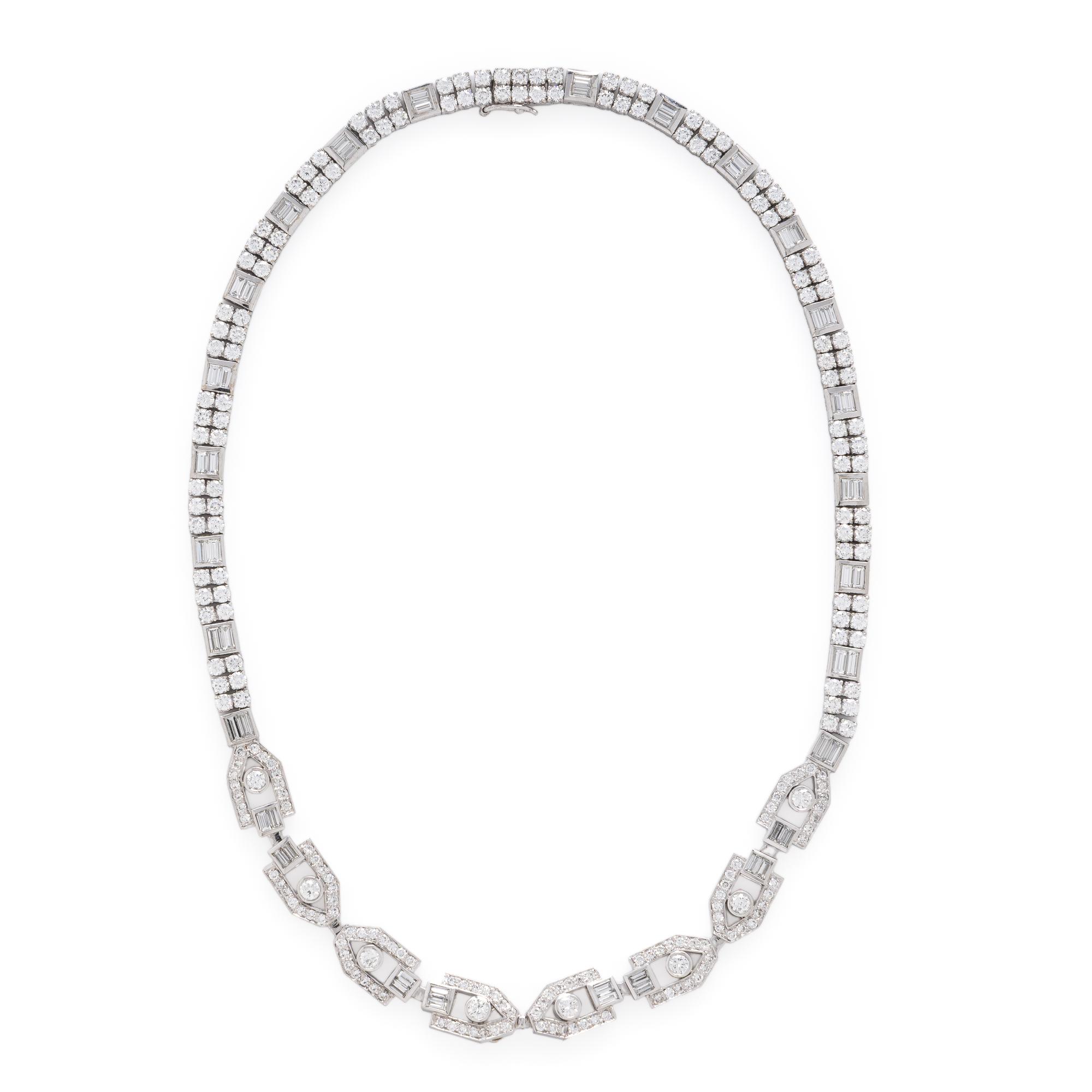 Diamond and White Gold Necklace