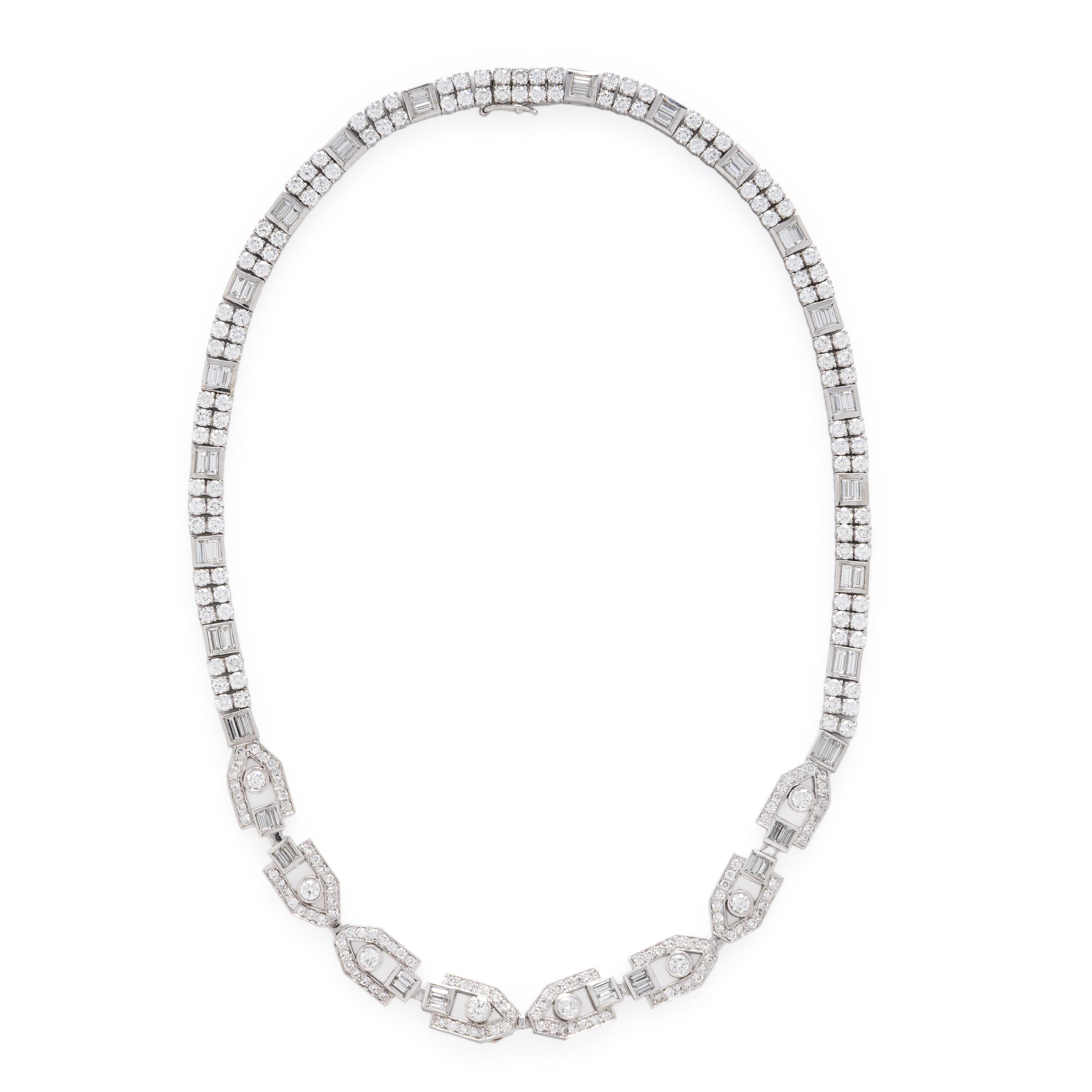 Diamond and White Gold Necklace