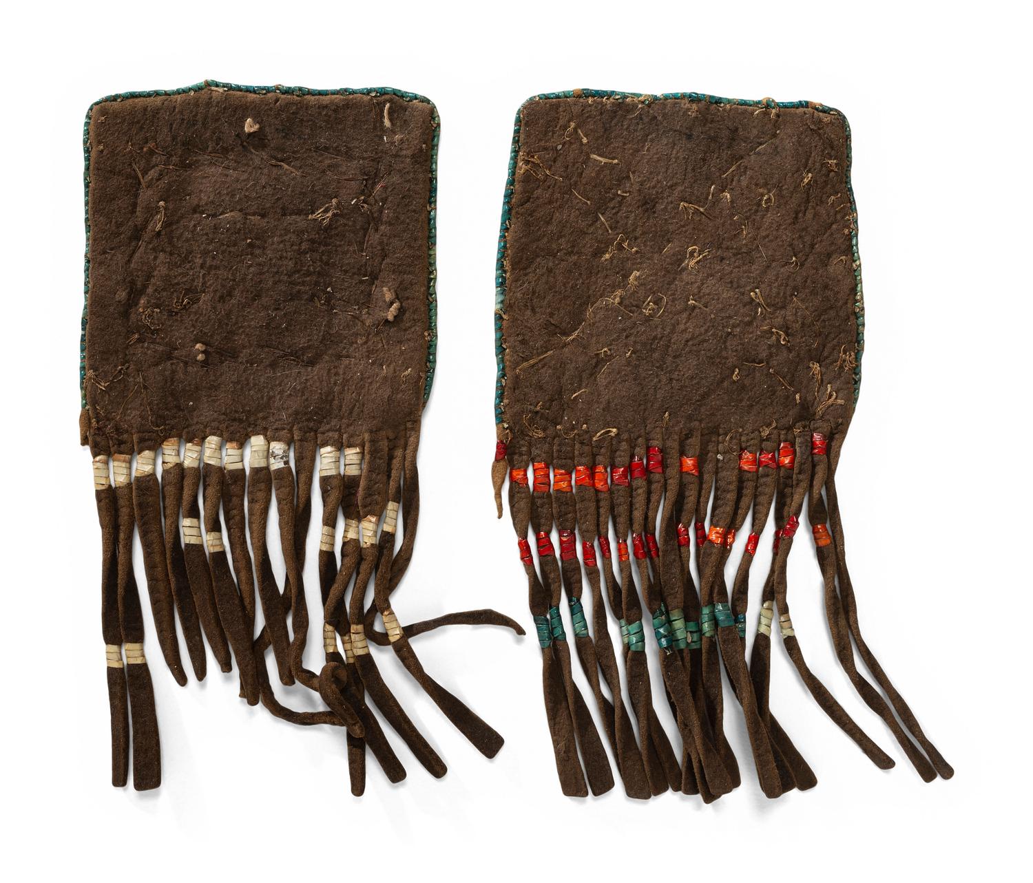 Menominee Quilled Black Tanned Tab Decorations