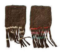 Menominee Quilled Black Tanned Tab Decorations