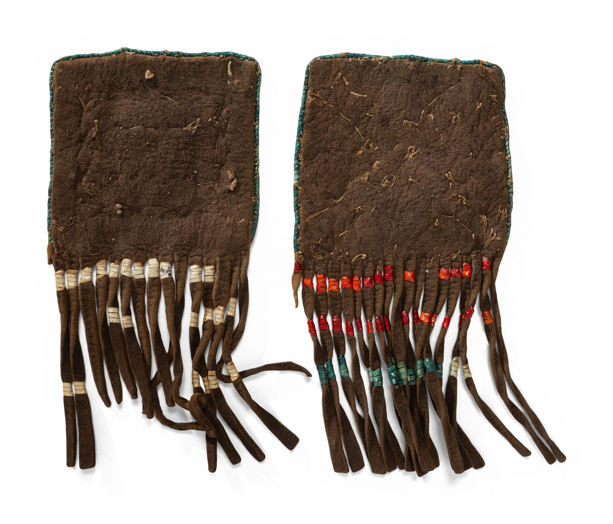 Menominee Quilled Black Tanned Tab Decorations