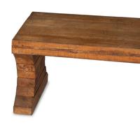 An Industrial Reclaimed Maple Butcher Block Bench