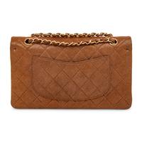 Chanel, Medium Classic Flap Bag in Tan Coated Suede