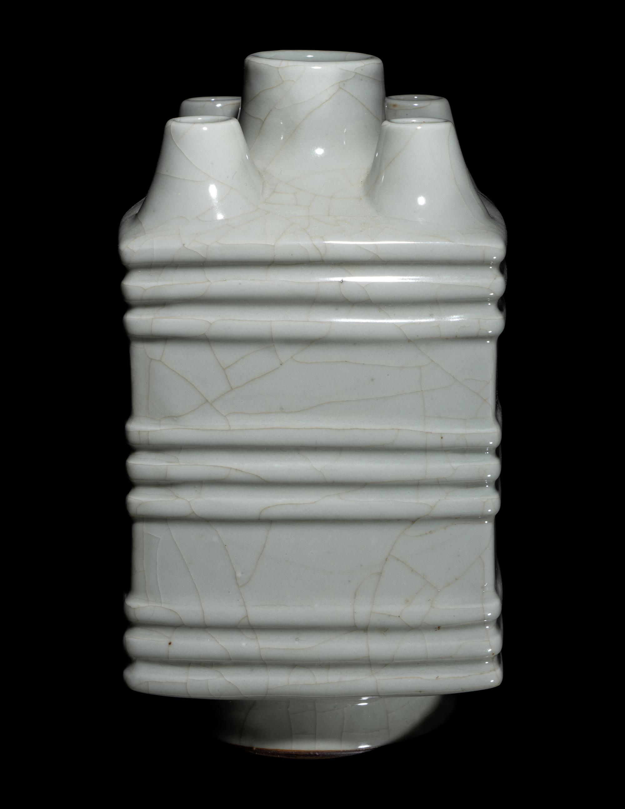 A Chinese Celdaon Glazed Cong Vase