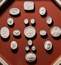 Four Framed Groups of Grand Tour Plaster Intaglios