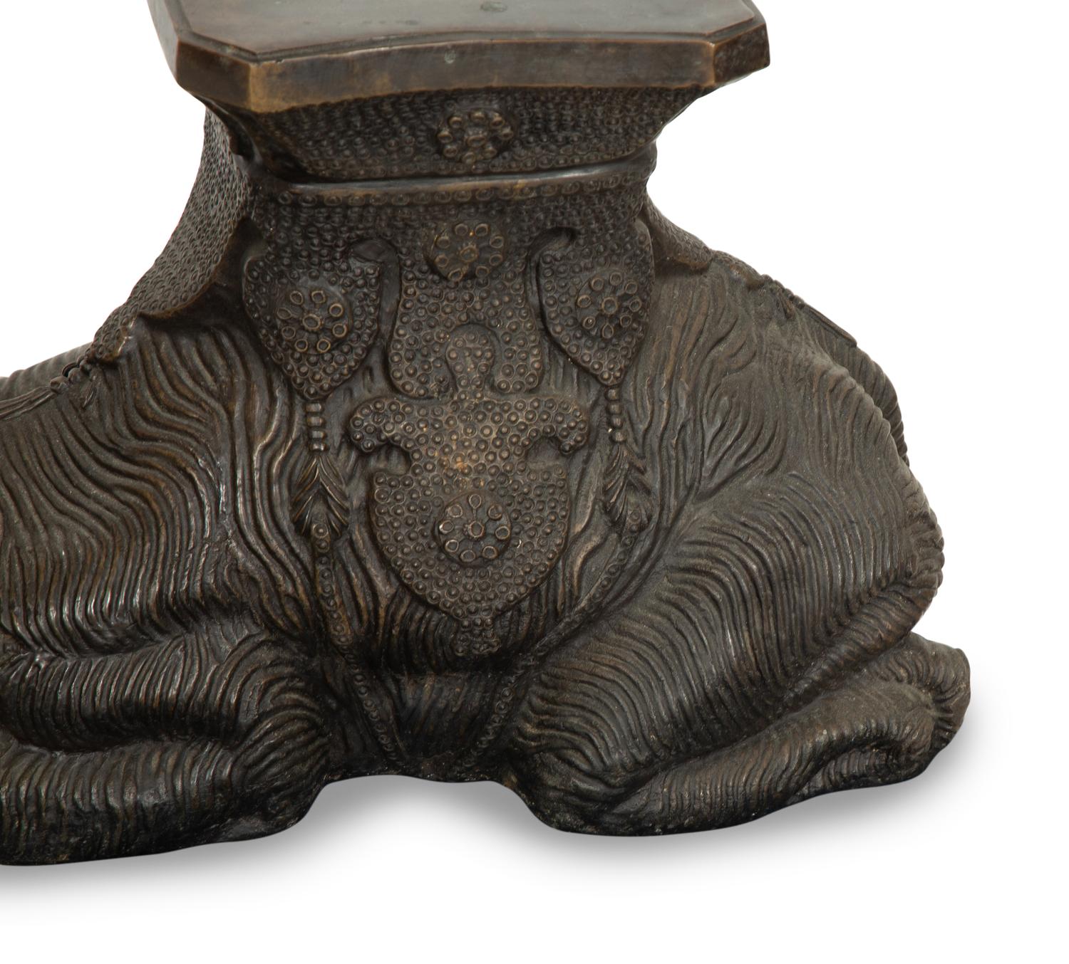 An Anglo Indian Bronze Camel Side Table