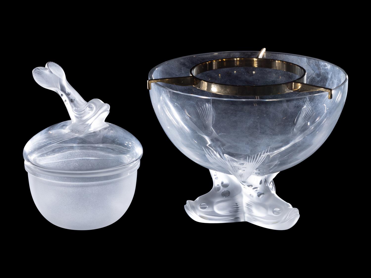 A Lalique Igor Caviar Server