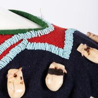Apsáalooke Trade Wool Dress, with Bone Carved Elk Teeth
