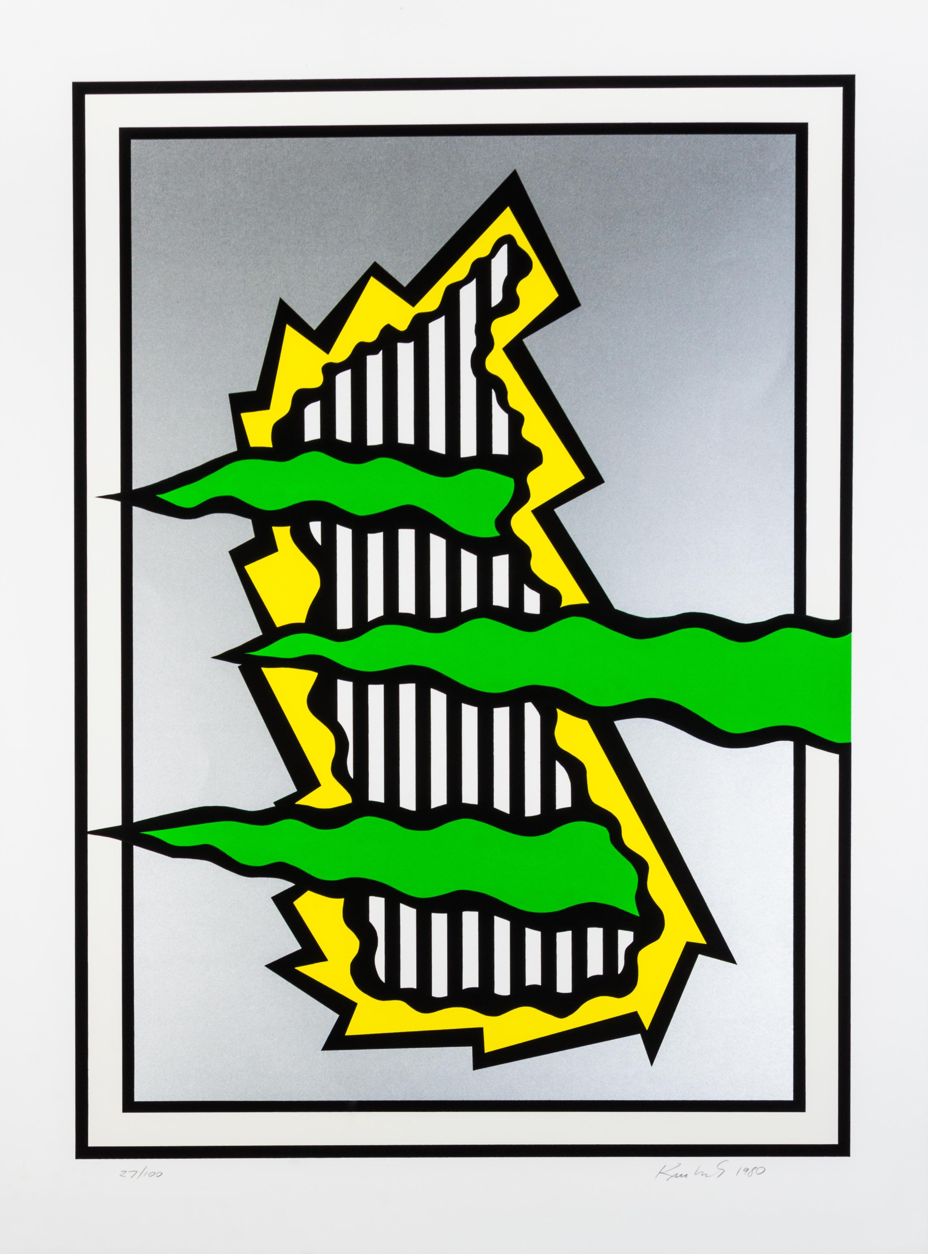 Nicholas Krushenick, (American, 1929-1999), Untitled, 1980 (a pair of works)