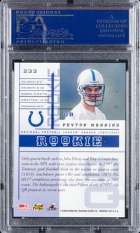A 1998 Leaf Rookies and Stars Peyton Manning Rookie Football Card No. 233 (PSA 10 GEM MINT)