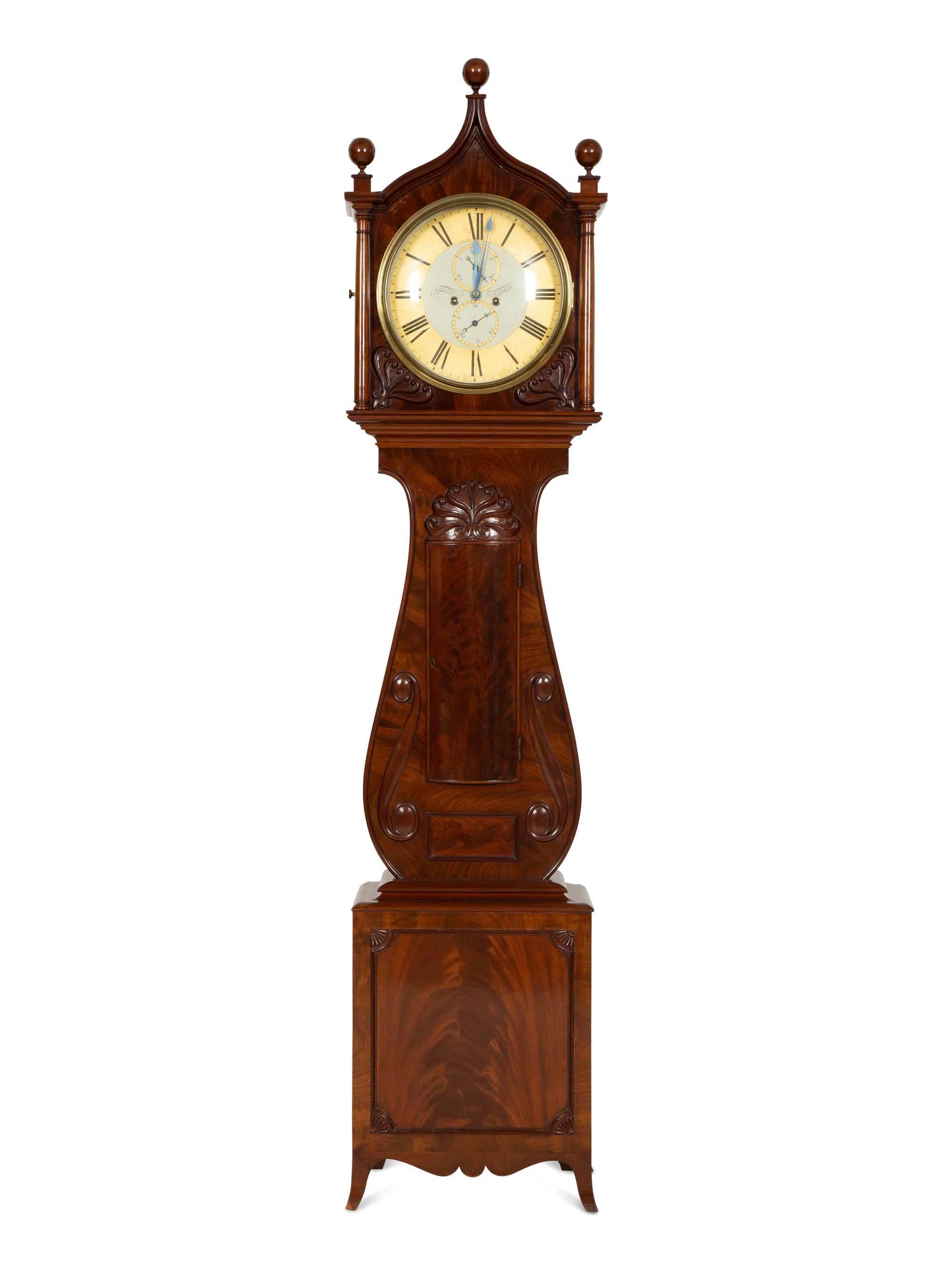 A Scottish Regency Mahogany Tall Case Clock
