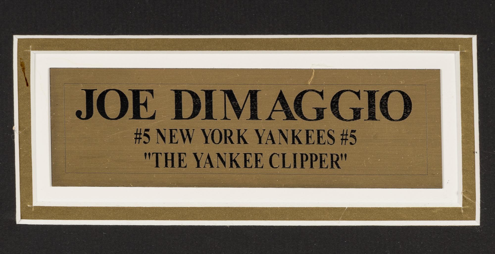 A Joe DiMaggio Signed Autograph Display (Beckett Authentication Services),