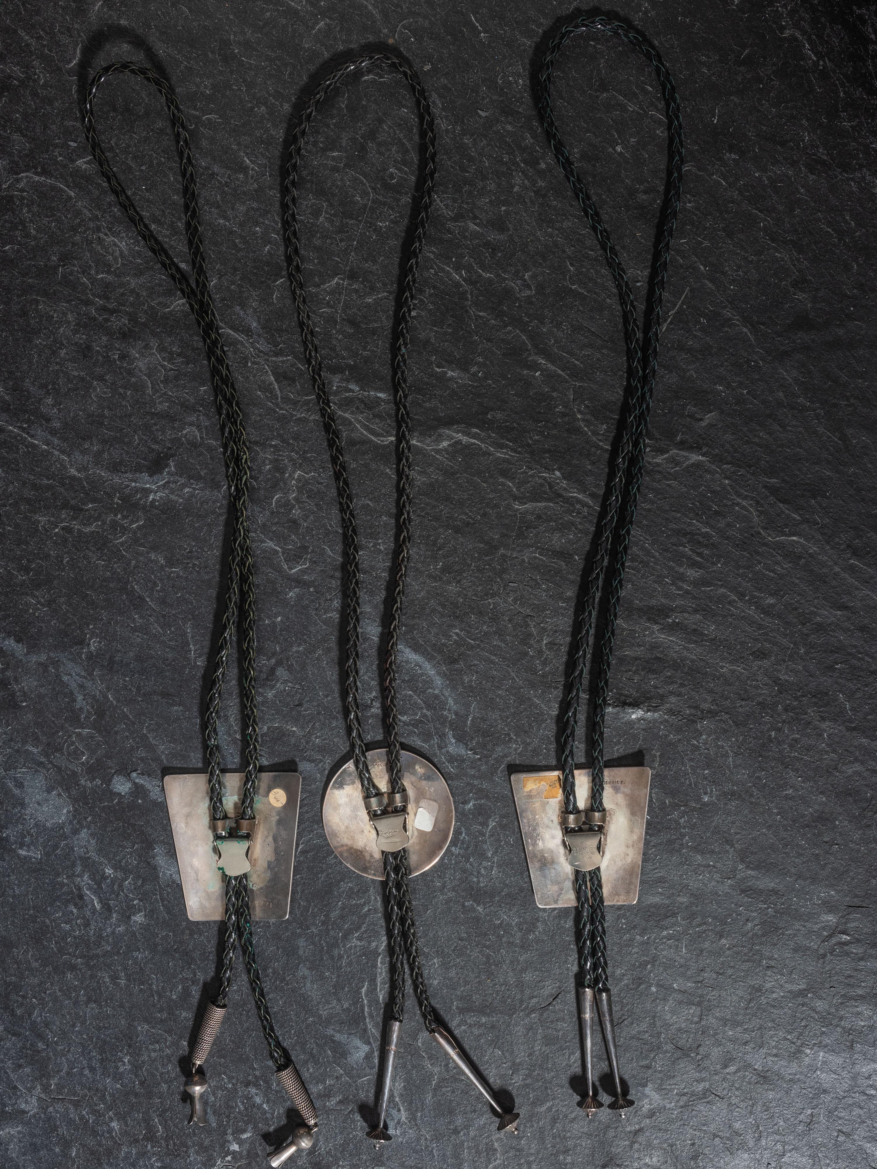 Group of Mosaic Inlay Bolo Ties