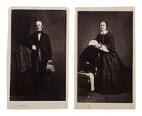 [ENSLAVEMENT & ABOLITION]. BALL, James Presley (1825-1904). A group of 2 CDVs, incl. portrait of abolitionist Wendell Phillips.